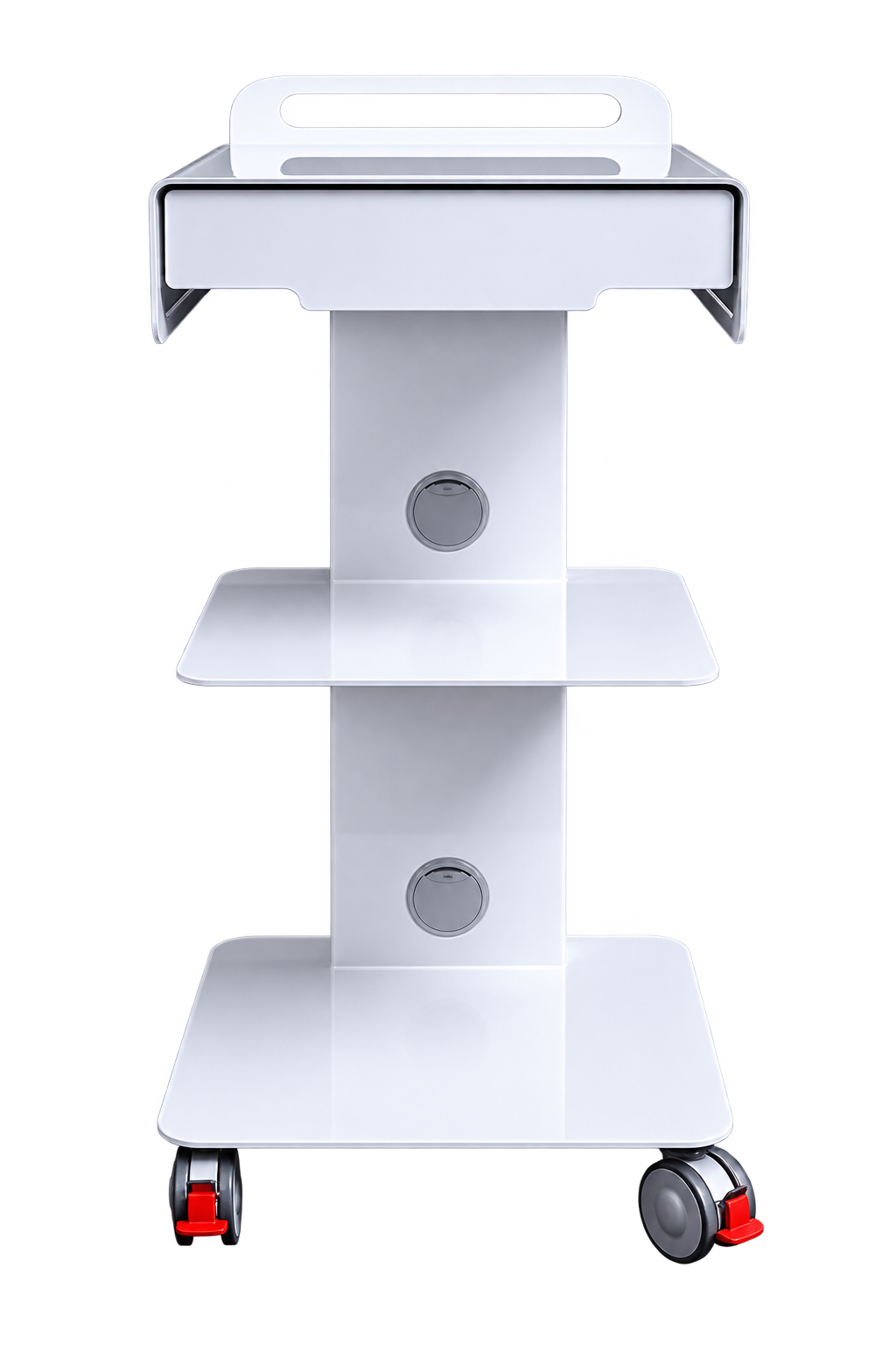 Edarredo Flexi Cart Praxiswagen aus Stahl Dental mit Steckdosen & Schublade