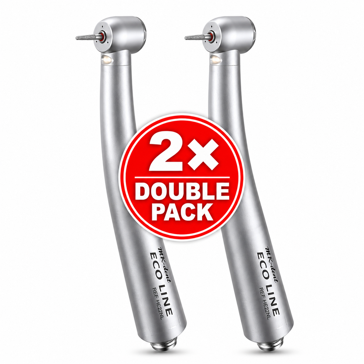 MK-dent ECO LINE HE22NL Turbine mit Licht – 2× Double Pack Aktion
