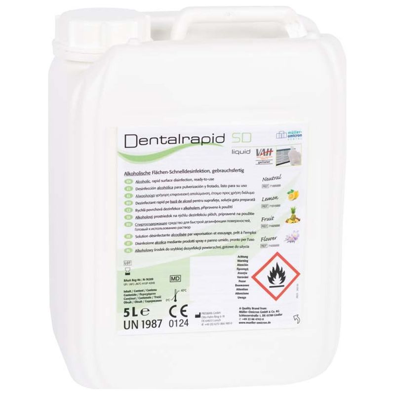 <strong>Dentalrapid® SD liquid</strong><br>müller-omicron<br> Alkoholische Flächendesinfektion