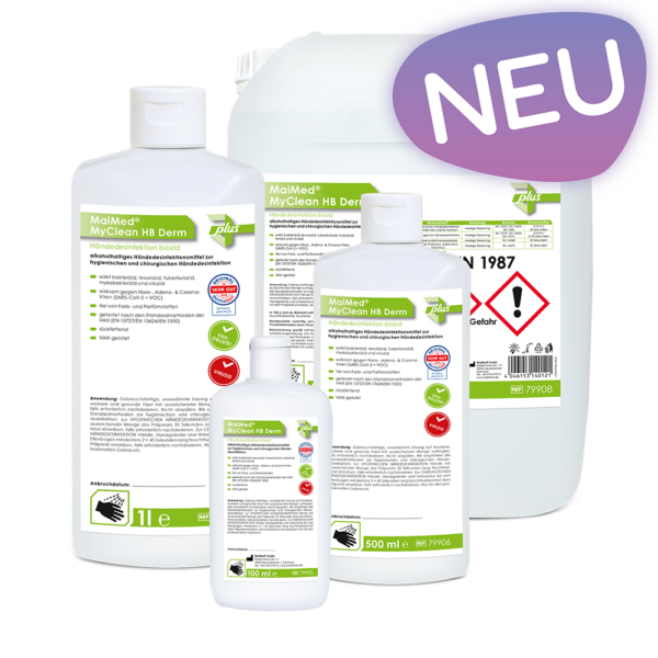 <strong>MaiMed® MyClean HB Derm</strong><br>mit Alkoholi<br>Händedesinfektionsmittel