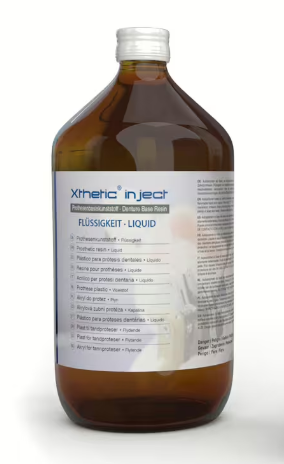AcrylX - Xthetic® inject Monomer für Prothesenkunststoff, Autopolymerisat. Kunststoff zur Herstellung von herausnehmbarem oder festsitzendem Zahnersatz im Injektionsverfahren
