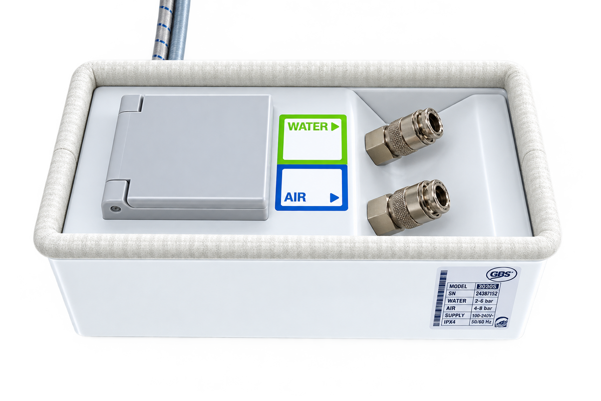 DTS-Design Anschlussbox Typ 1 für Druckluft, Wasser und Strom