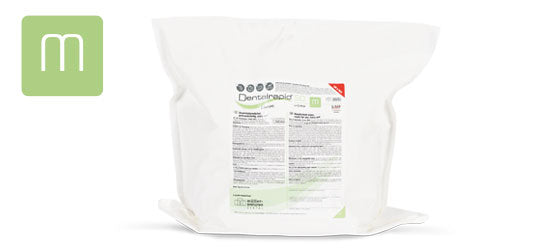 Dentalrapid® SD wipes M von Müller-Omicron als gebrauchsfertige alkoholische Desinfektionstücher mit zwei Rollen à 240 Tüchern.