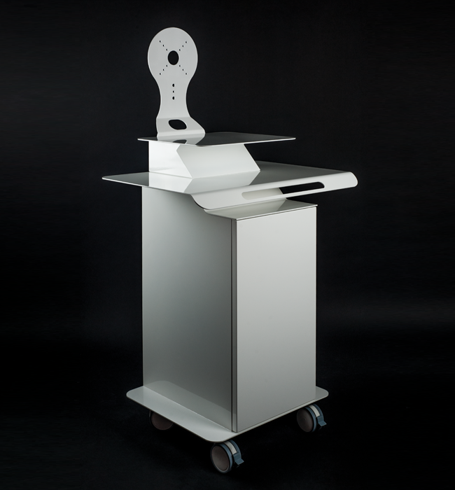 Edarredo TENDER – dynamische Workstation mit ergonomischem Design, idealer Rollwagen für Intraoral-Scanner, PC oder Laptop in der Dentalpraxis