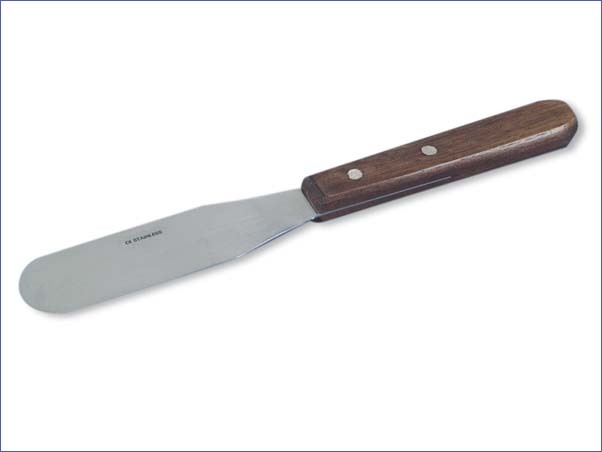 Hager & Werken Gips-Spatel RS aus Edelstahl mit Holzgriff
