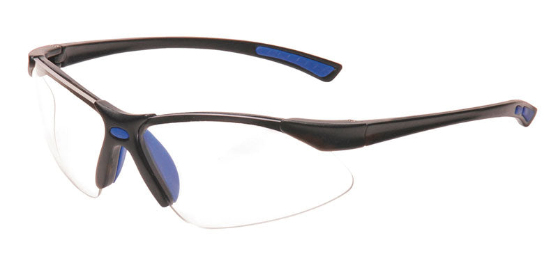Hager & Werken H&W Safety III Schutzbrille mit schwarz-blauer Fassung