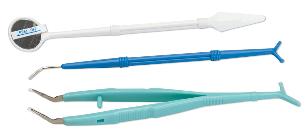 Hager & Werken Variator Kit steriles Behandlungsset mit Mundspiegel, Pinzette und Sonde