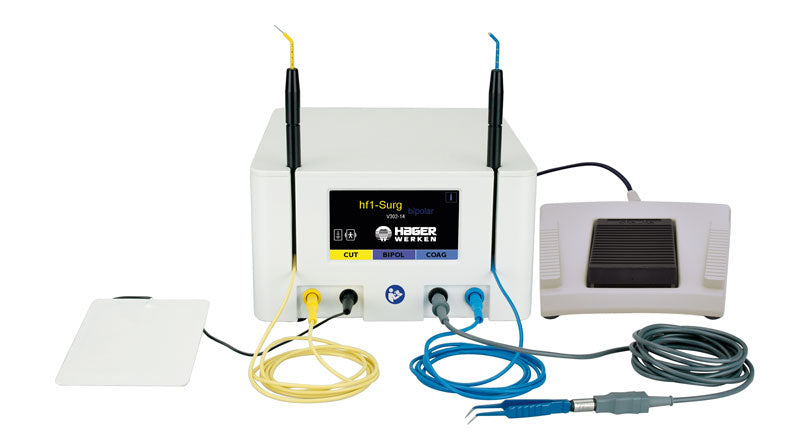 hf1 Surg bipolar Universal- Hochfrequenz Elektrochirurgiegerät. Schneiden mit Koagulation zur Blutstillung - online bestellen bei SDC-Dental!