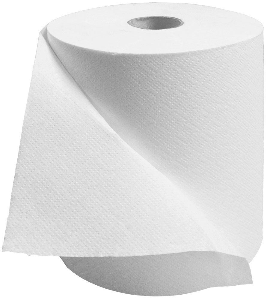 Infratronic Handtuchpapierrollen im 6er-Pack für den Sensor-Papierrollenspender IT APW-1, erhältlich als Comfort 16025 mit zwei Lagen und 140 m oder Comfort Premium 16030 mit drei Lagen und 90 m.