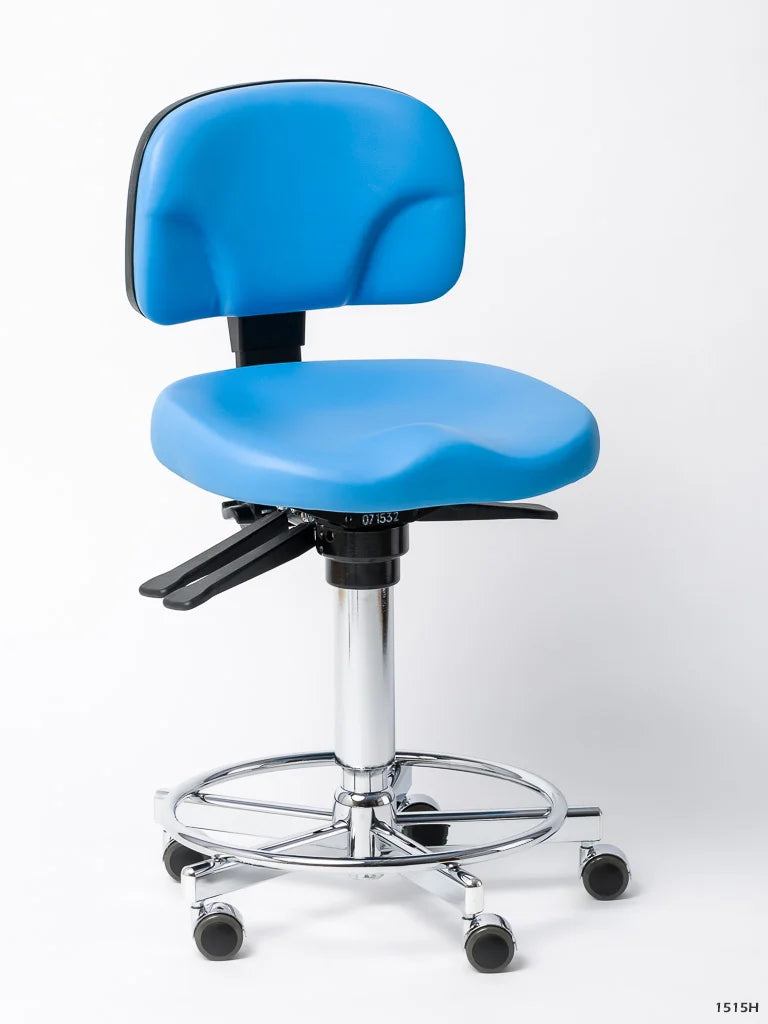 Jörg & Sohn Coburg Dentalift 1515: Zahnärztlicher Arbeitsstuhl mit ergonomischem Design, gepolsterten Armlehnen und einer verstellbaren Rückenlehne, geeignet für eine komfortable Behandlung und optimale Unterstützung in der zahnärztlichen Praxis
