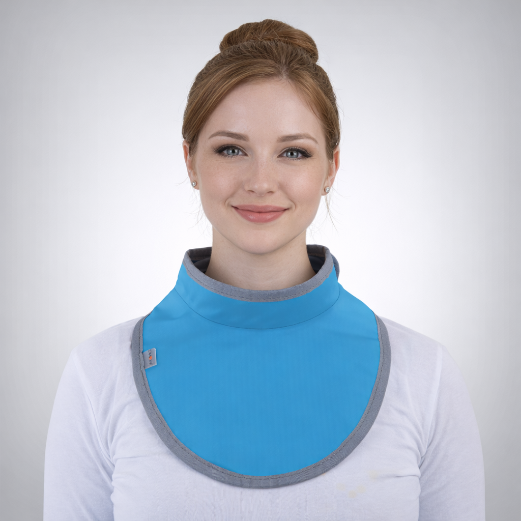 MAVIG RD614 Schilddrüsen-Sternumschutz für Patienten in Blue Admiral