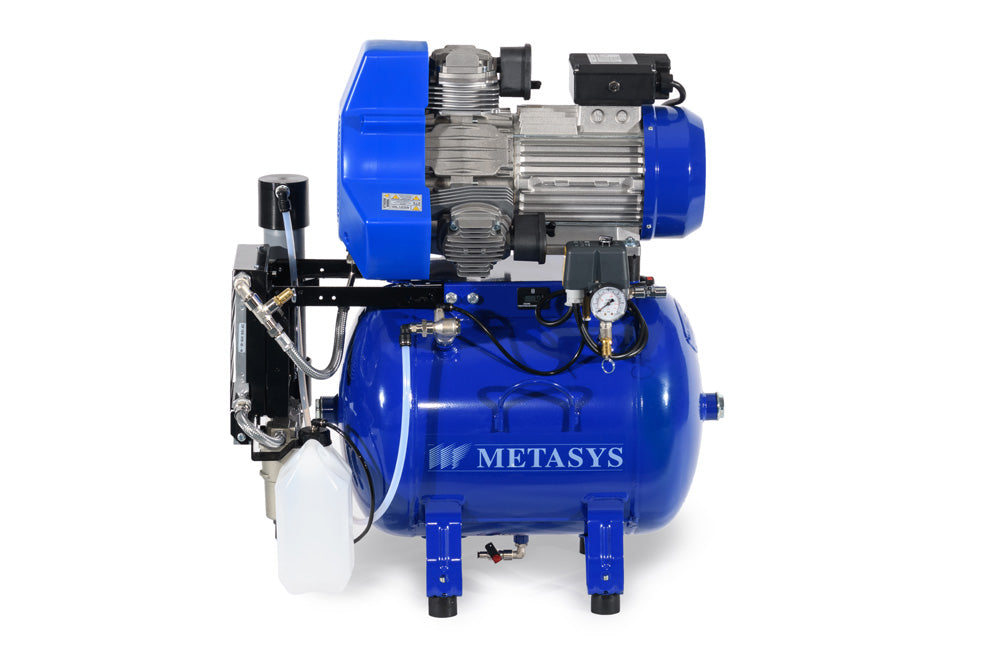 METASYS META Air 250 ölfreier Dental-Kompressor mit 40 Liter Tank Membran-Trocknung und 225 l min Fördermenge