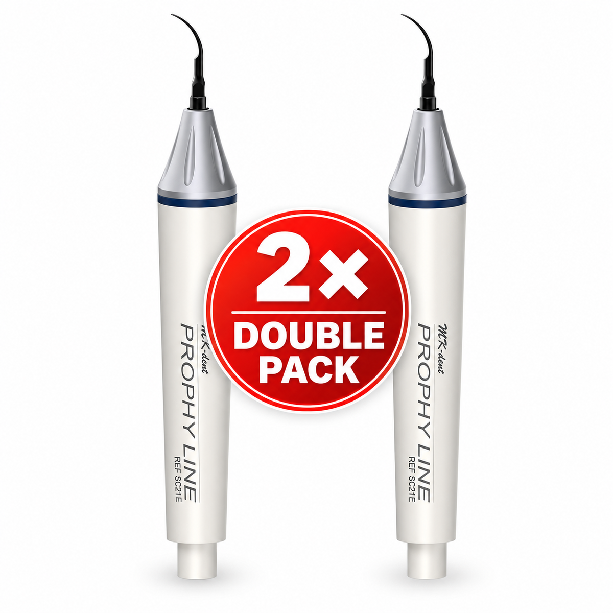 MK-dent PROPHY LINE Ultraschallscaler mit LED-Licht im Double Pack mit 2 identischen Handstücken für KaVo, EMS oder Satelec