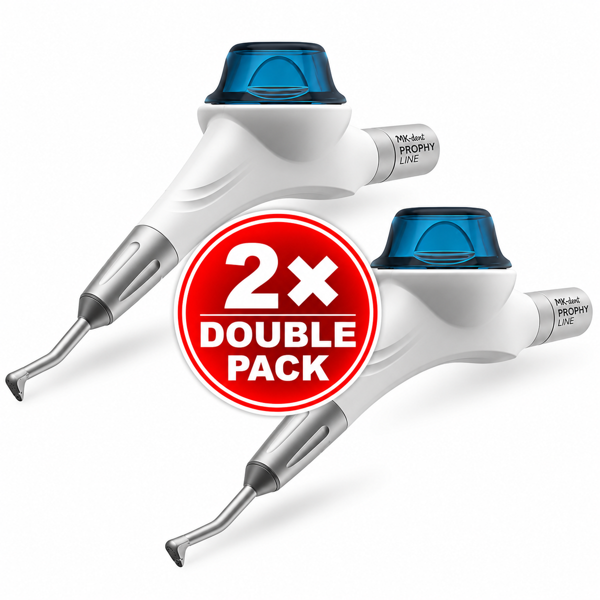 Zwei MK-dent PROPHY LINE PR1011 Pulverstrahlgeräte für professionelle Zahnreinigung im Double Pack