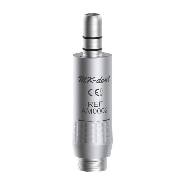 MK-dent AM0002 Air pneumatischer Dental-Luftmotor mit 2-Loch-Borden-Anschluss, ohne Spray, ohne Licht und mit Chrombeschichtung