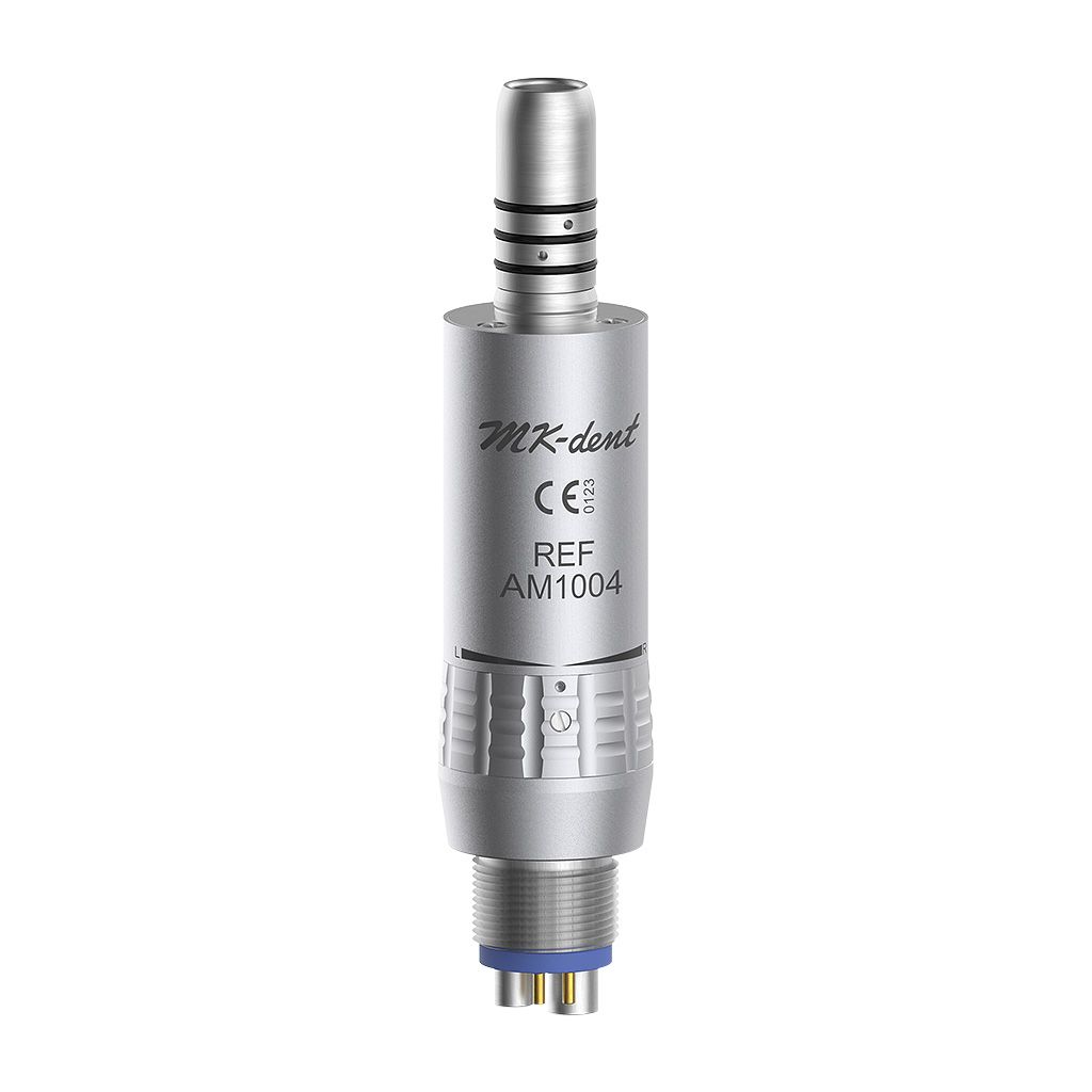 MK-dent AM1004 Air pneumatischer Dental-Luftmotor mit 4-Loch-Midwest-Anschluss, interner Sprayführung und Chrombeschichtung