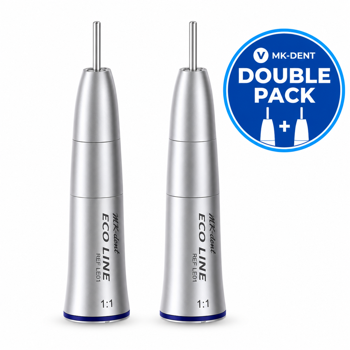 MK-dent LE01 Eco Line gerades Handstück ohne Licht – Double Pack Aktion