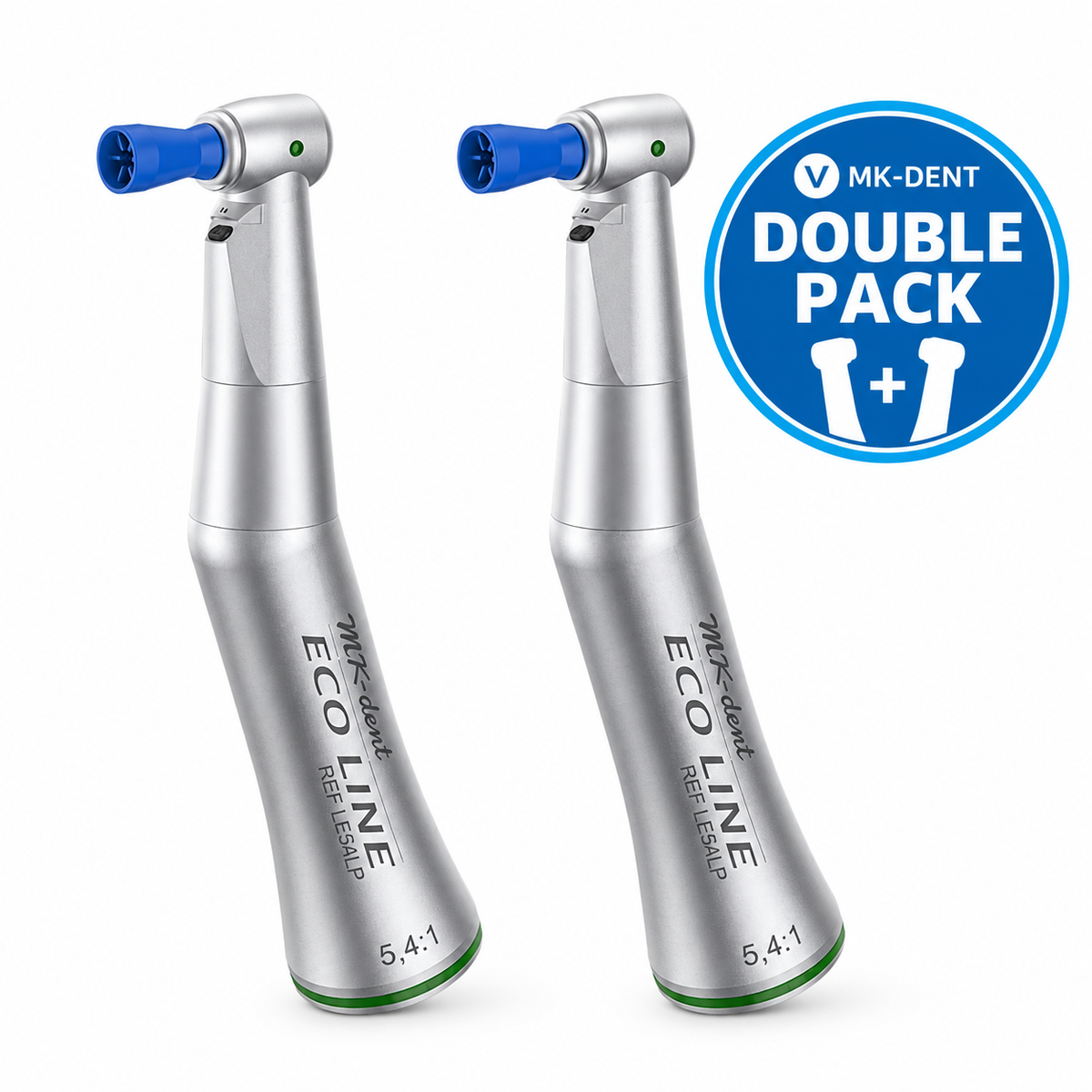 MK-dent LE54LP Double Pack mit zwei Eco Line Prophy-Cup-Winkelstücken mit Licht