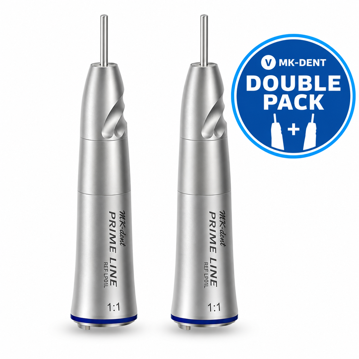 MK-dent LP01L Prime Line gerades Handstück mit Licht und 1:1-Übertragung – Double Pack Aktion