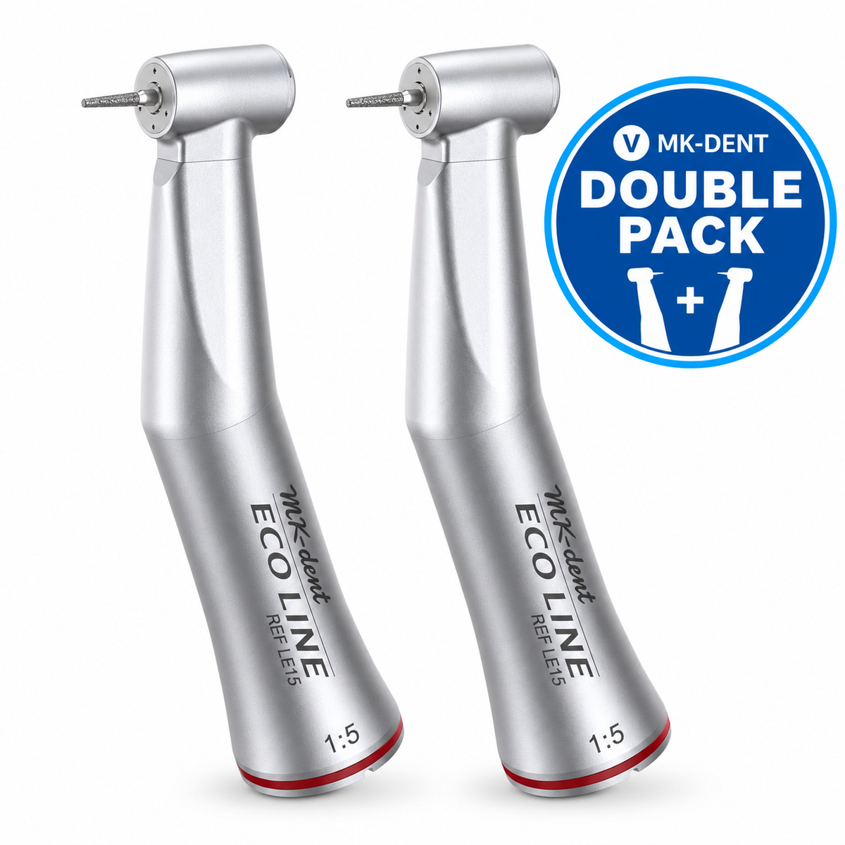 MK-dent LP15L Prime Line Winkelstück mit Licht und 1:5-Übersetzung – Double Pack Aktion