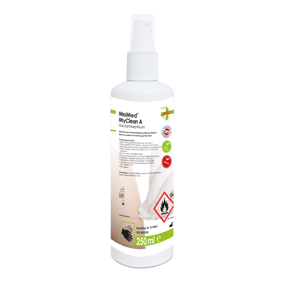 MaiMed® MyClean A Hautantiseptikum im Karton mit 12 Flaschen zu 250 ml