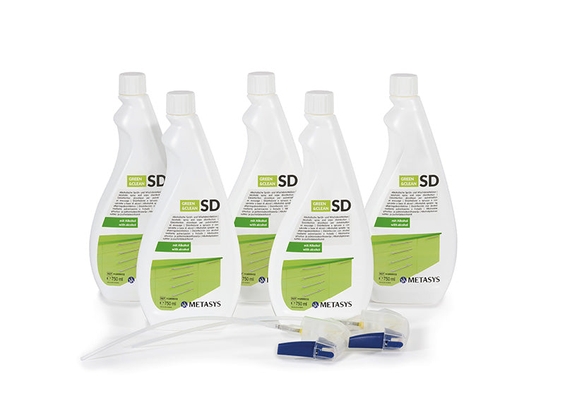 <strong>Metasys GREEN&CLEAN SD</strong><br> Alkoholische Sprühdesinfektion<br>Große Flächen