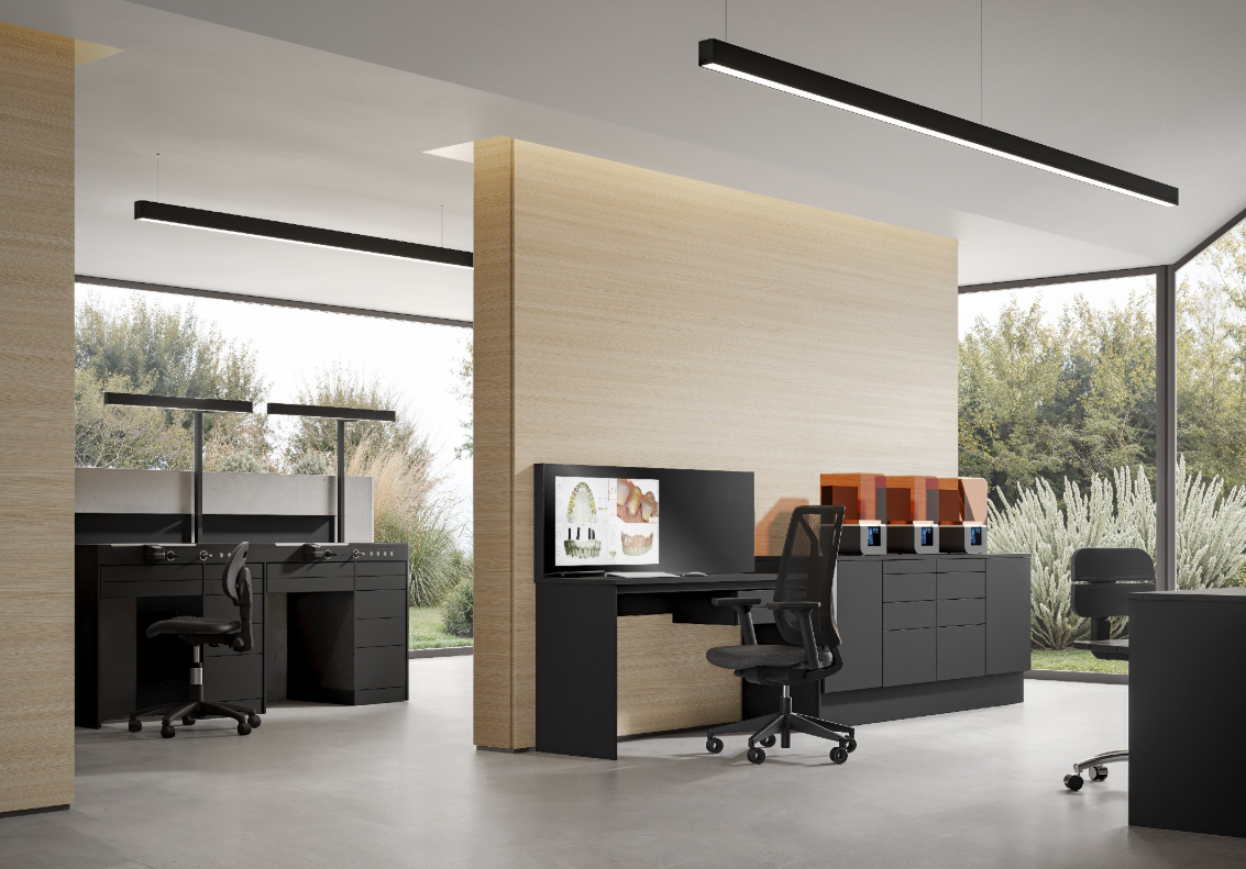 Edarredo Labormöbel e.lab aus Stahl für das Dentallabor