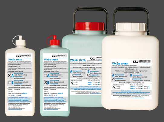 Wassermann WaSil speed Dubliersilikon 1 zu 1 für Dentallabor, Klebebandtechnik und Küvettentechnik