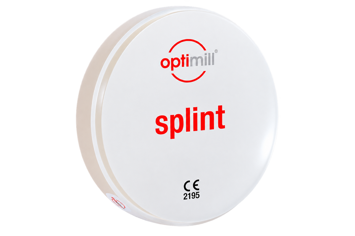 dentona optimill splint transparente Polyamid-Fräsronde für dentale Schienen