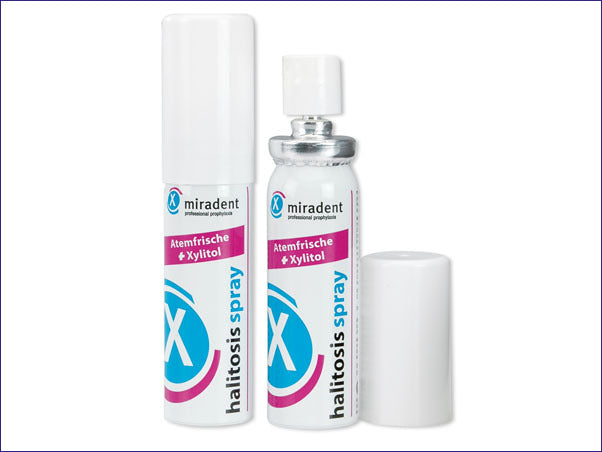 <strong>Miradent halitosis spray</strong><br>Mundpflegespray für sofortige Atemfrische