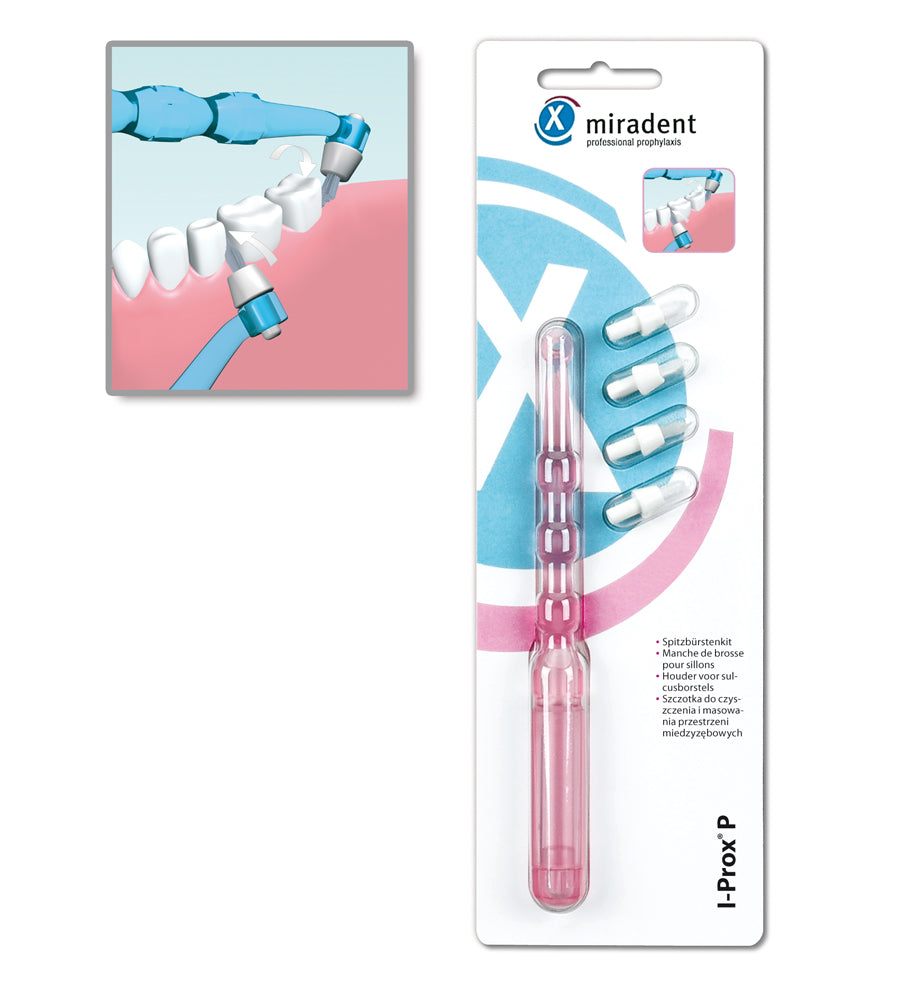 miradent I-Prox P Sulkusbürste für Zahnfleischsaum und Implantate