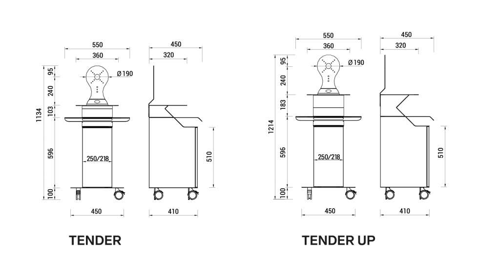 <strong>Edarredo Tender </strong><br>Workstation für Intraoralscanner oder PC