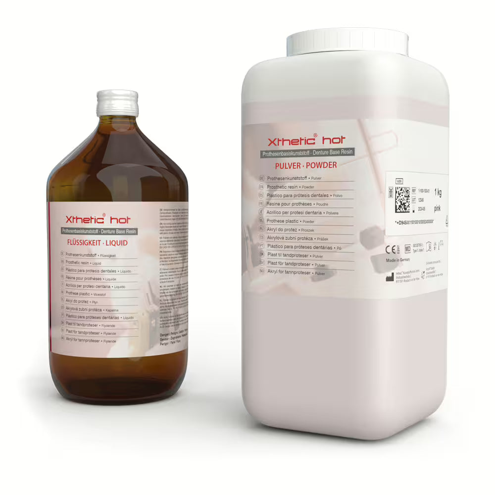 <strong>AcrylX GmbH<br></strong>Xthetic® hot<br>Kurzzeit-Heißpolymerisat für die Stopf-/Presstechnik